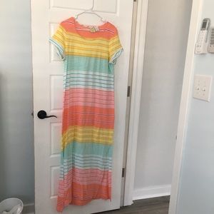 C+C California maxi dress, striped (L)